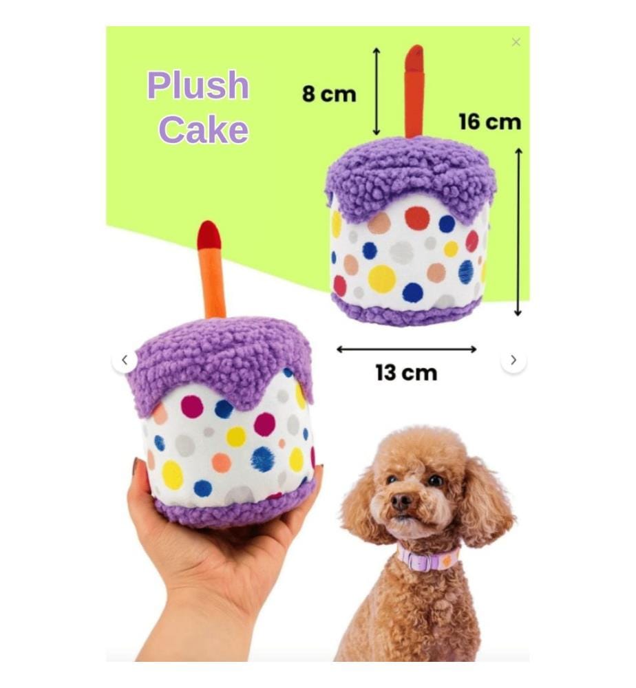 Jouet pour chien violet blanc bleu en peluche / polyester