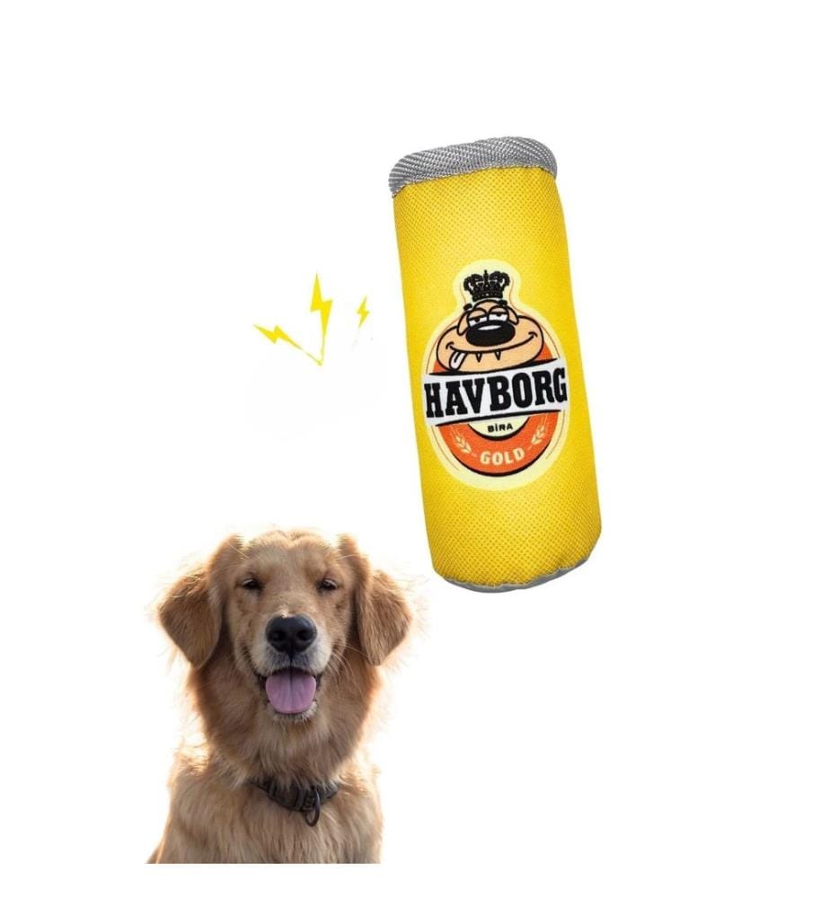 Jouet pour chien jaune tissu : 100 % polyester