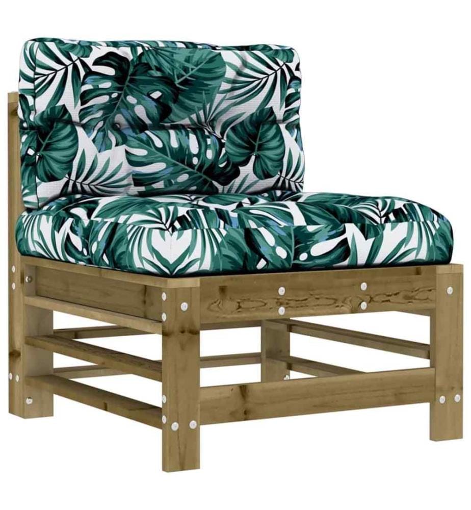 Salon de jardin 8 pcs avec coussins bois de pin imprégné
