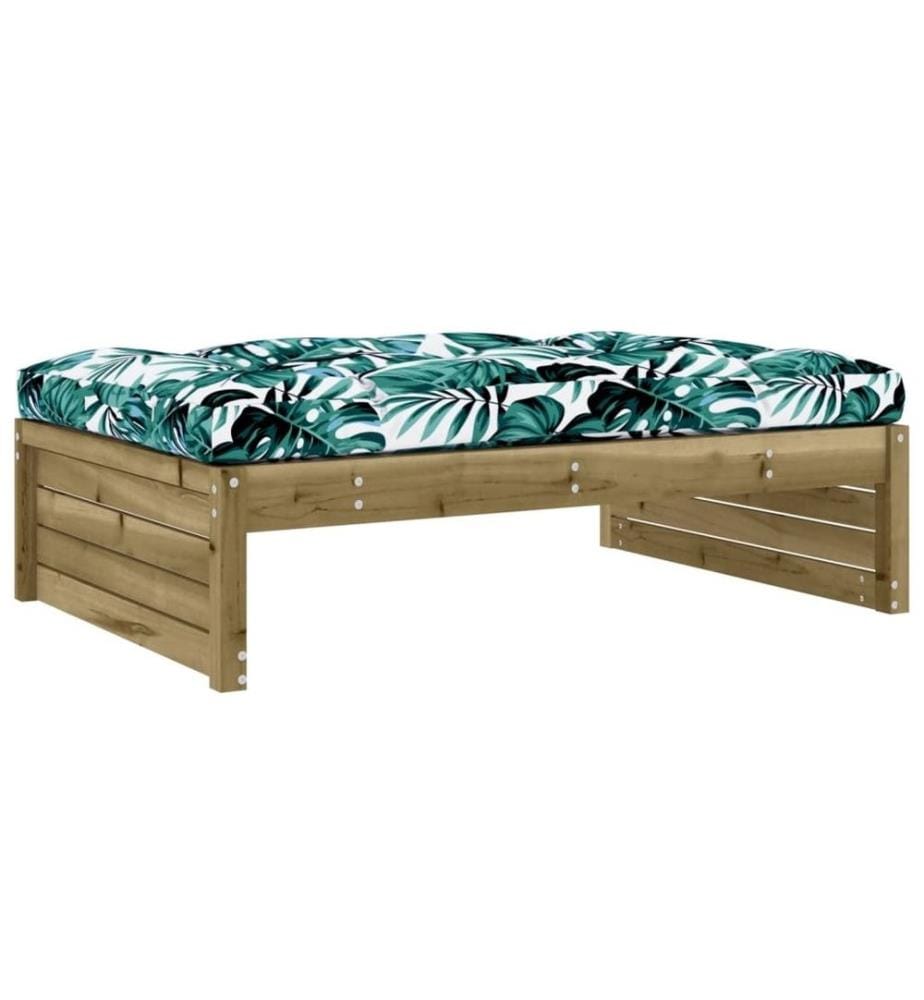 Salon de jardin 4 pcs avec coussins bois de pin imprégné