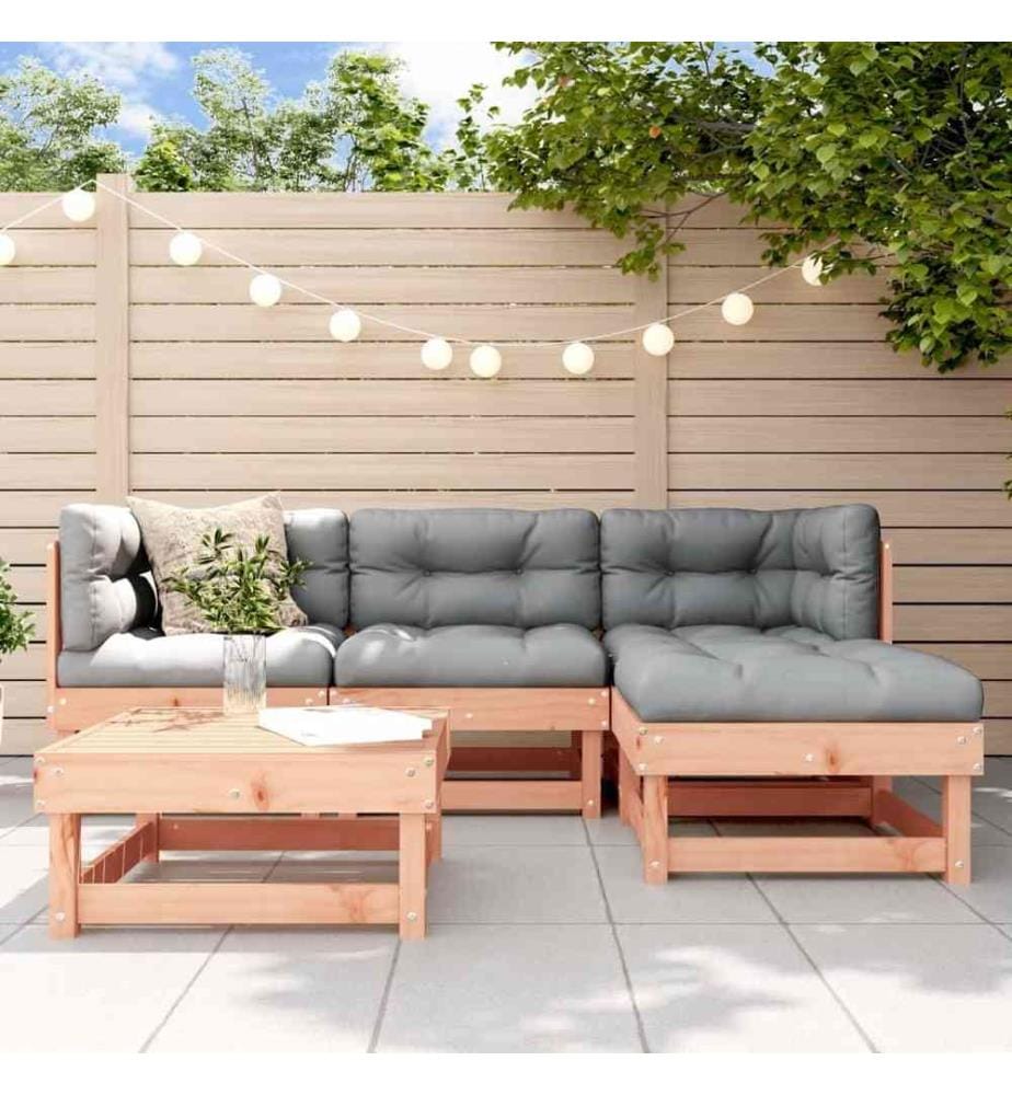 5-tlg. Garten-Lounge-Set Massivholz Douglasie