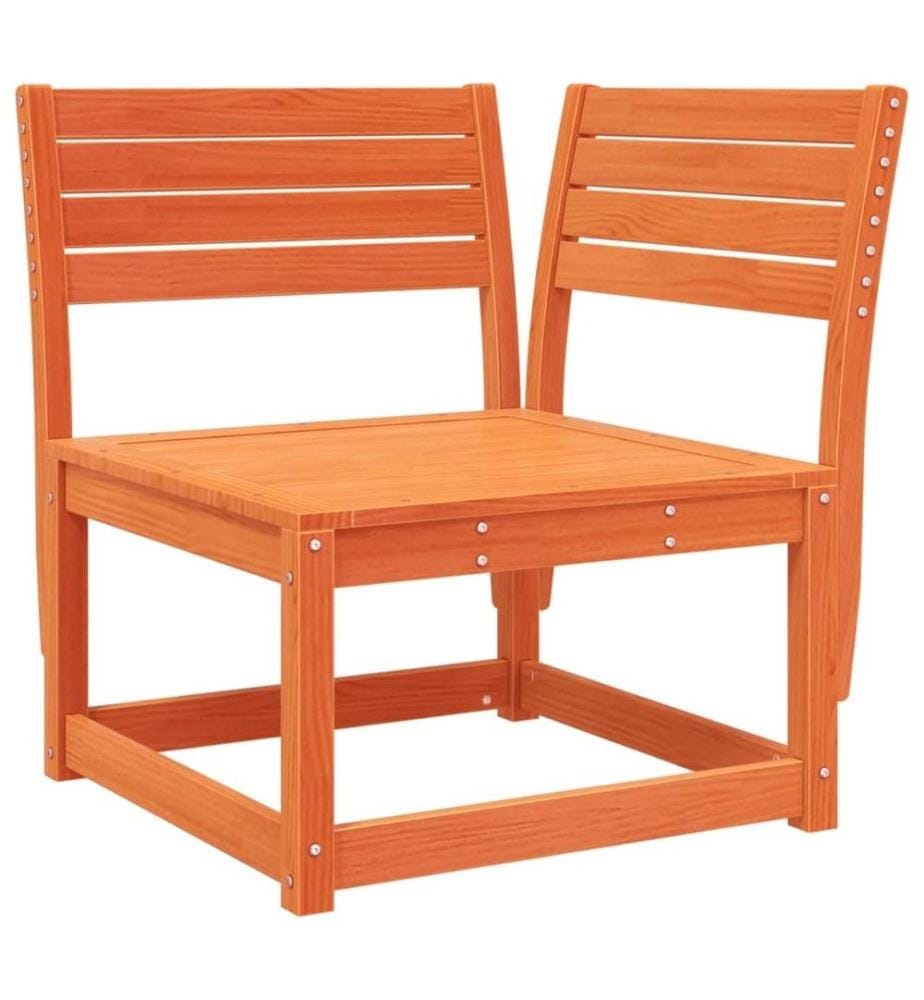 4-tlg. Garten-Lounge-Set Wachsbraun Massivholz Kiefer