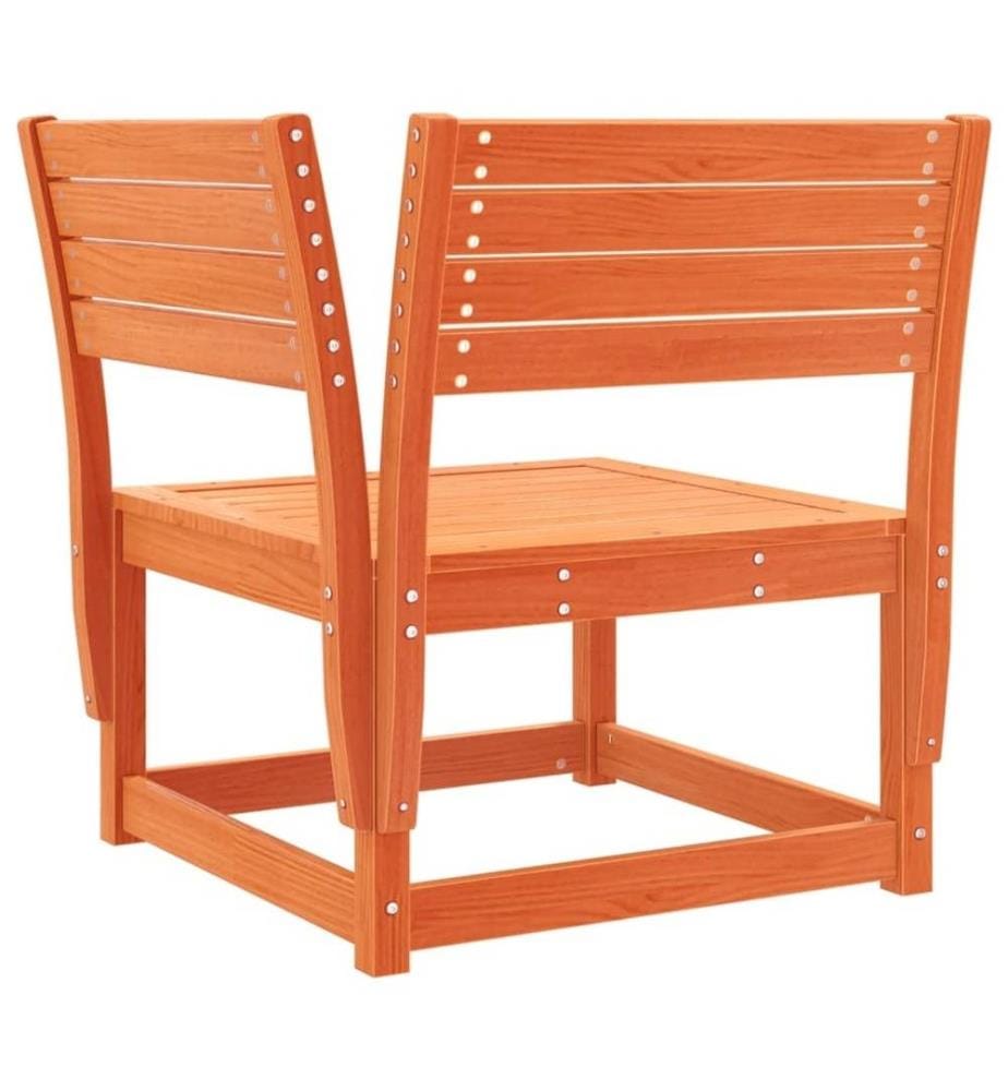 4-tlg. Garten-Lounge-Set Wachsbraun Massivholz Kiefer