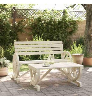 2-tlg. Garten-Lounge-Set Massivholz Tanne