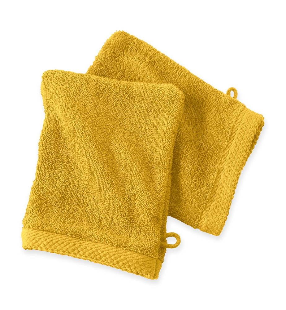 2er-Pack Waschhandschuhe aus Baumwolle 600 g/m² - 16 x 21 cm