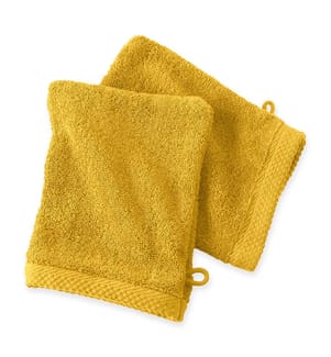 2er-Pack Waschhandschuhe aus Baumwolle 600 g/m² - 16 x 21 cm