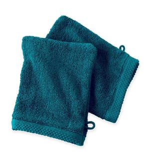 2er-Pack Waschhandschuhe aus Baumwolle 600 g/m² - 16 x 21 cm