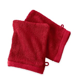 2er-Pack Waschhandschuhe aus Baumwolle 600 g/m² - 16 x 21 cm