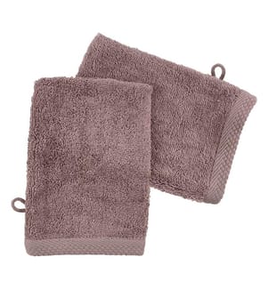 2er-Set Waschhandschuhe aus Baumwolle 600 g/m² - 16 x 21 cm