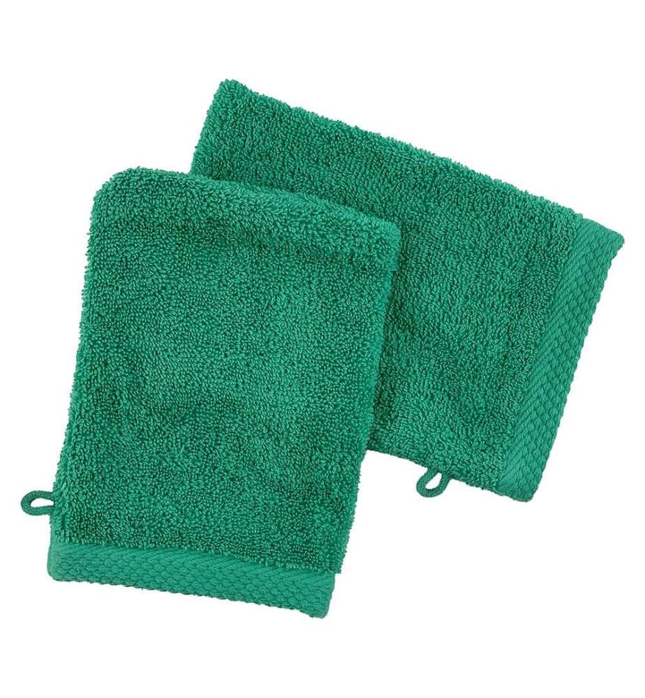 2er-Set Waschhandschuhe aus Baumwolle 600 g/m² - 16 x 21 cm