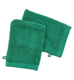 2er-Set Waschhandschuhe aus Baumwolle 600 g/m² - 16 x 21 cm