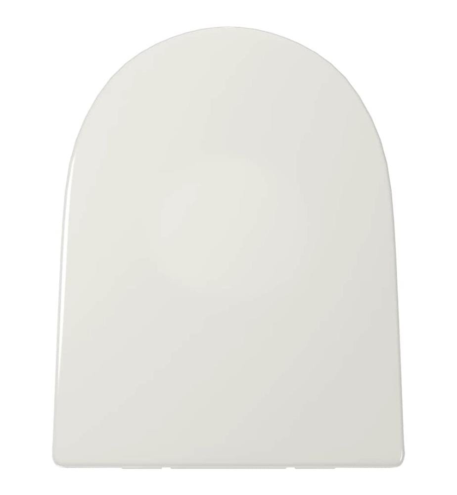 Toilettensitz mit Absenkautomatik und Quick-Release Weiss Eckig