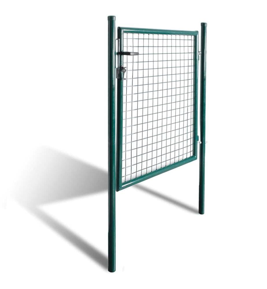Portail de clôture à une porte 100x100 cm en acier thermolaqué