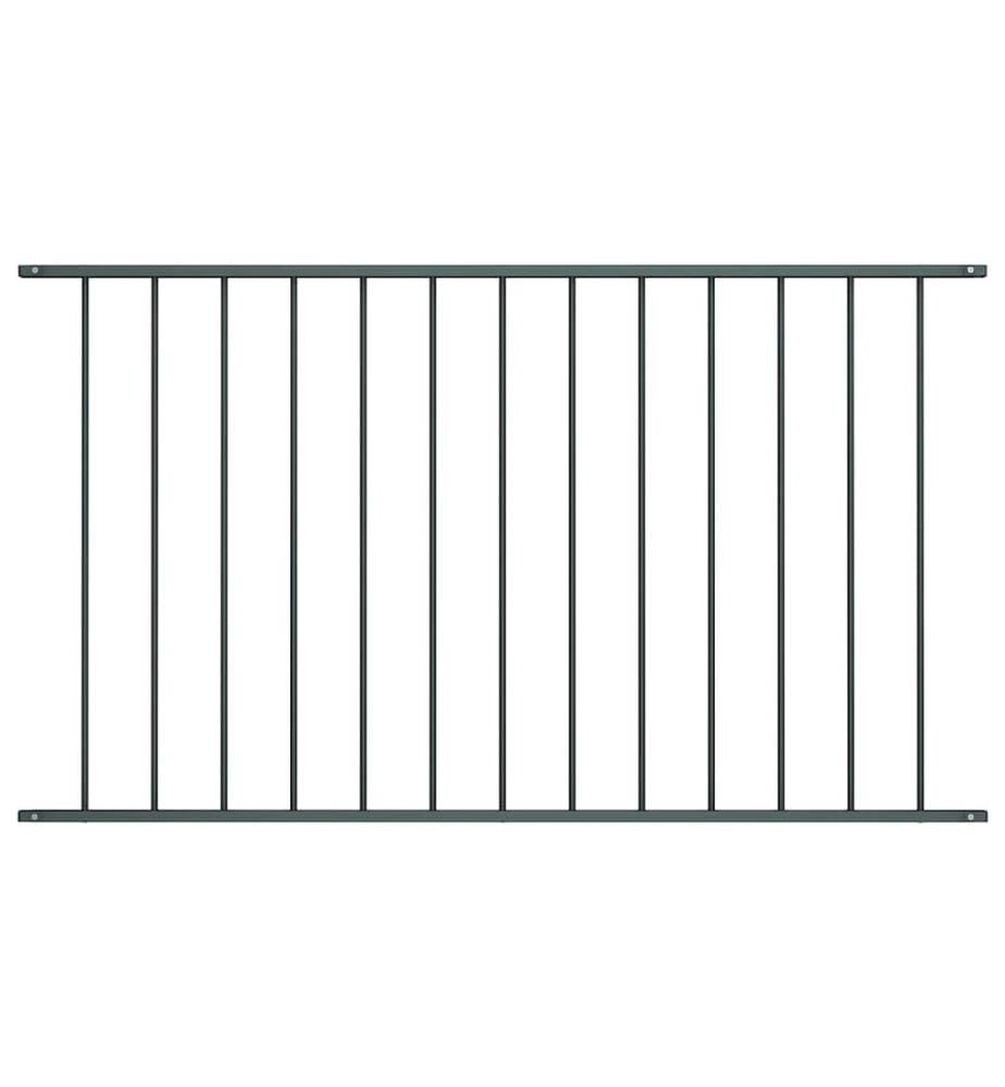 Zaunelement Pulverbeschichteter Stahl 1,63x1,25 m Anthrazit