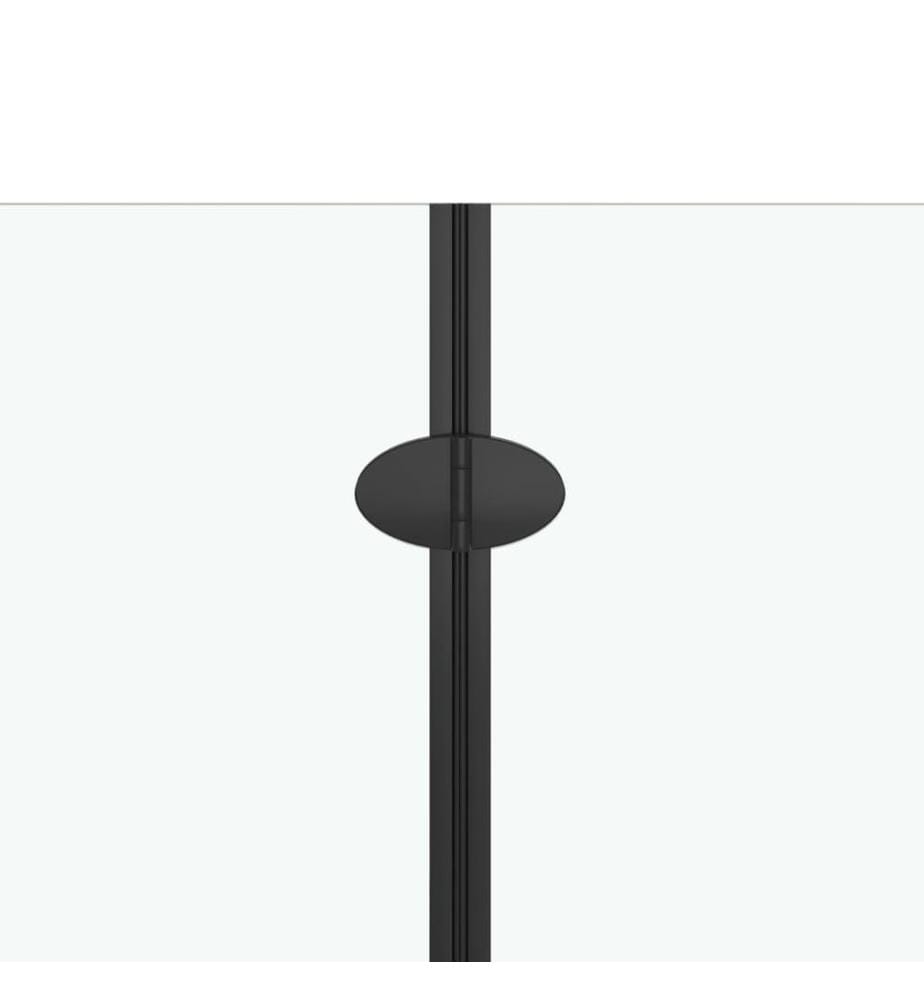 Faltbare Duschkabine 3 Paneele ESG 130x138 cm Schwarz