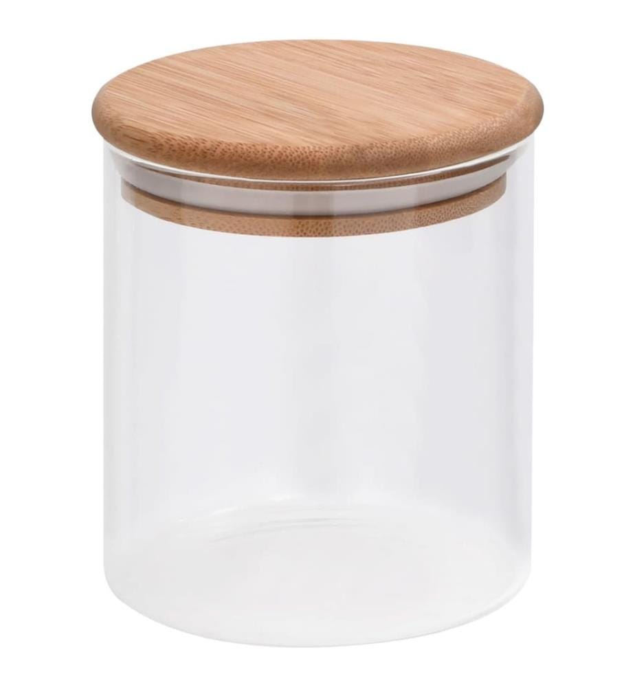 Vorratsgläser mit Bambusdeckel 10 Stk. 600 ml