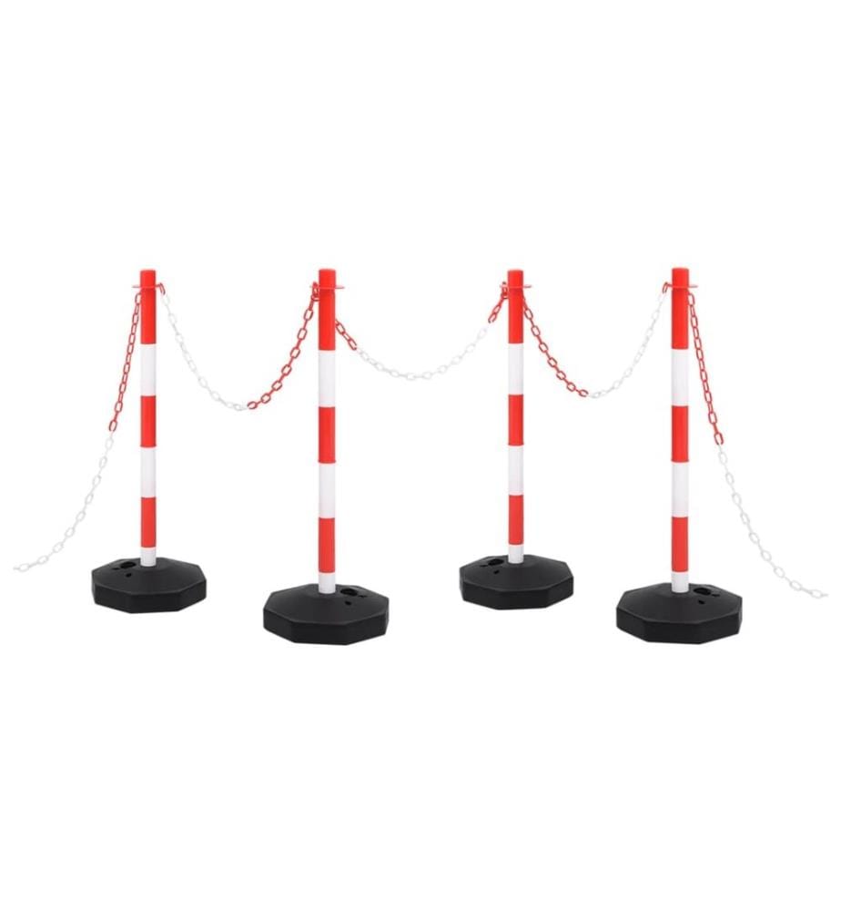 Kettenpfosten-Set mit 10 m Kunststoffkette