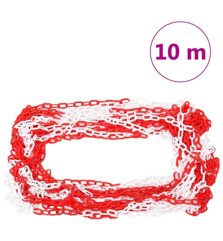 Kettenpfosten-Set mit 10 m Kunststoffkette