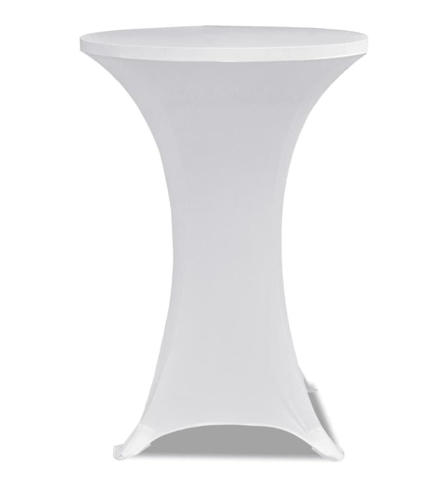 2 x Tischhusse für Stehtisch Stretchhusse Ø60 cm weiss