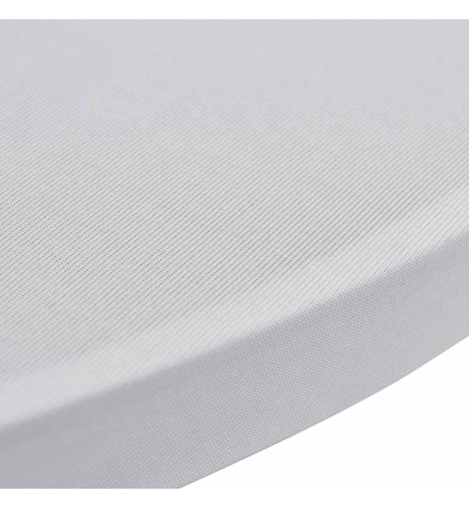 2 x Tischhusse für Stehtisch Stretchhusse Ø60 cm weiss
