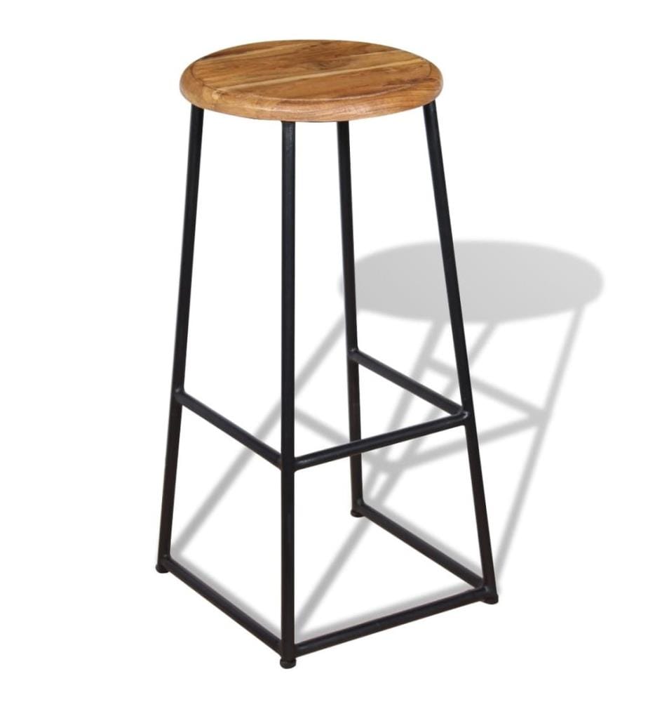 Barhocker 2 Stk. Massivholz Teak