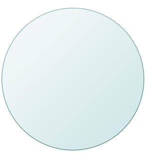 Tischplatte aus gehärtetem Glas rund 800 mm