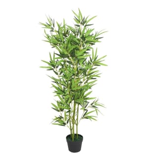 Künstliche Bambuspflanze mit Topf 120 cm Grün