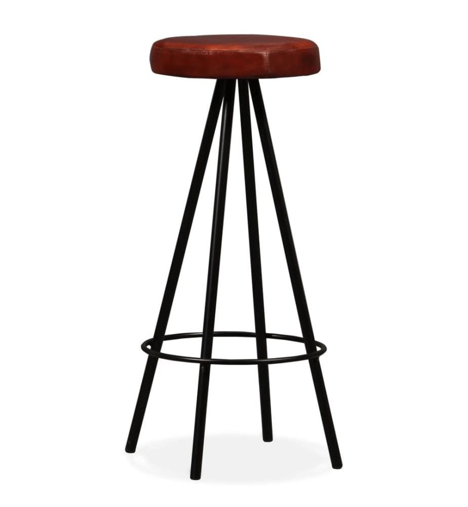 Barhocker 4 Stk. Echtleder