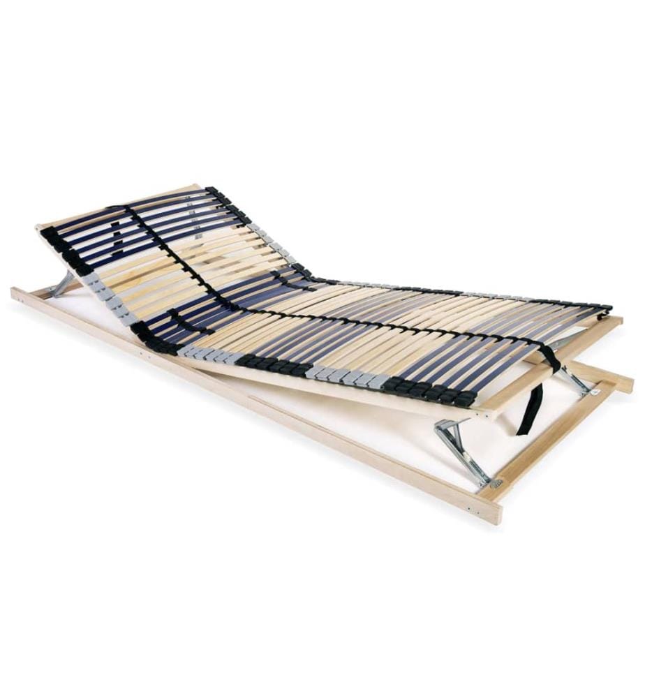 Sommier à lattes sans matelas avec 42 lattes 7 zones 90x200 cm
