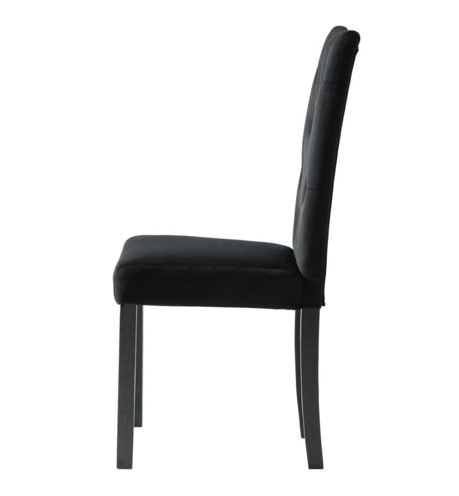 Esszimmerstühle 2 Stk. Schwarz Samt