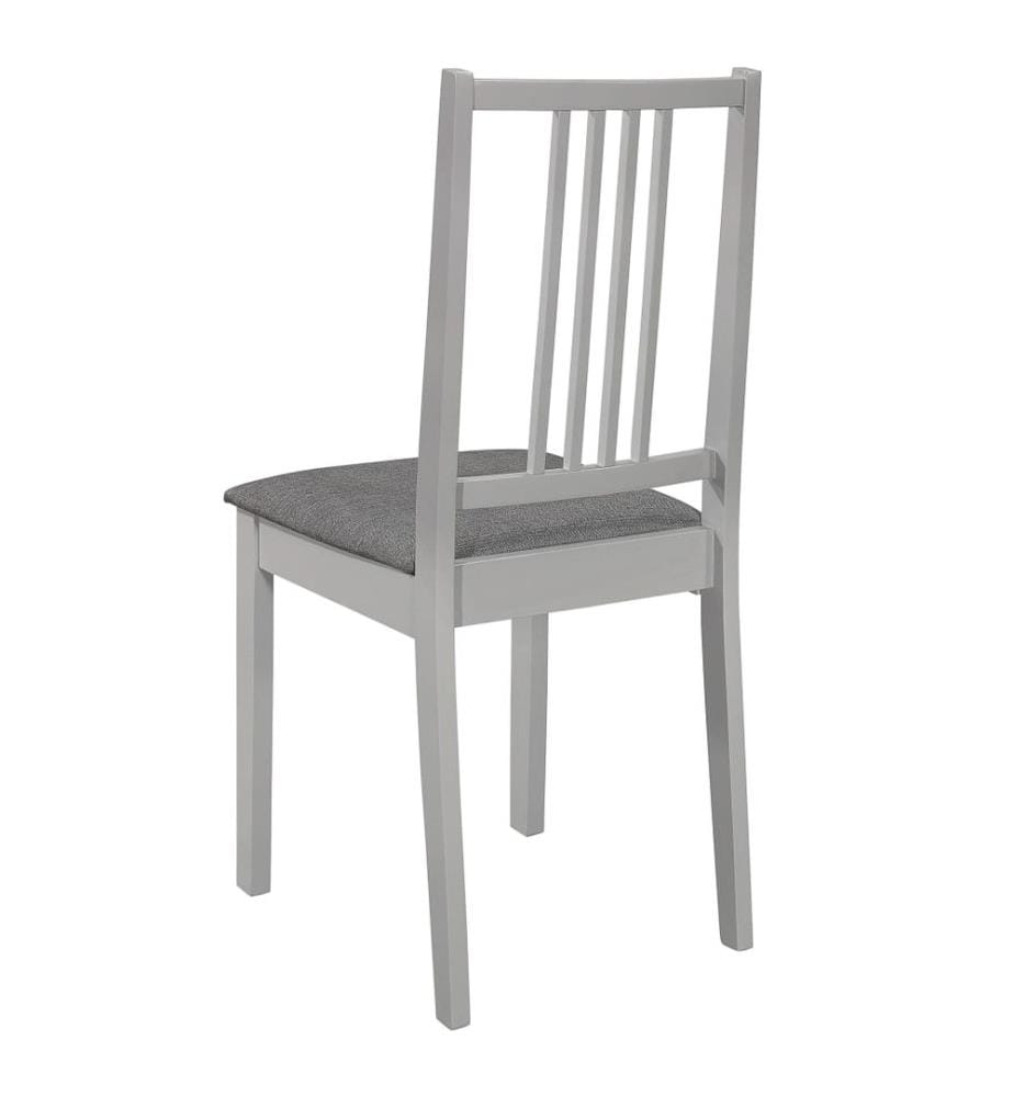 Esszimmerstühle mit Polstern 6 Stk. Grau Massivholz