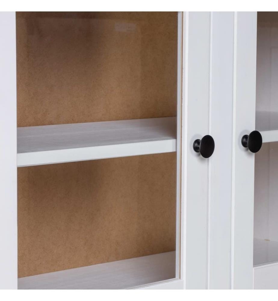 Buffet haut Blanc 93x40,5x180 cm Pin Gamme Panama