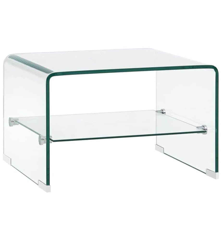 Couchtisch Transparent 50×45×33 cm Hartglas