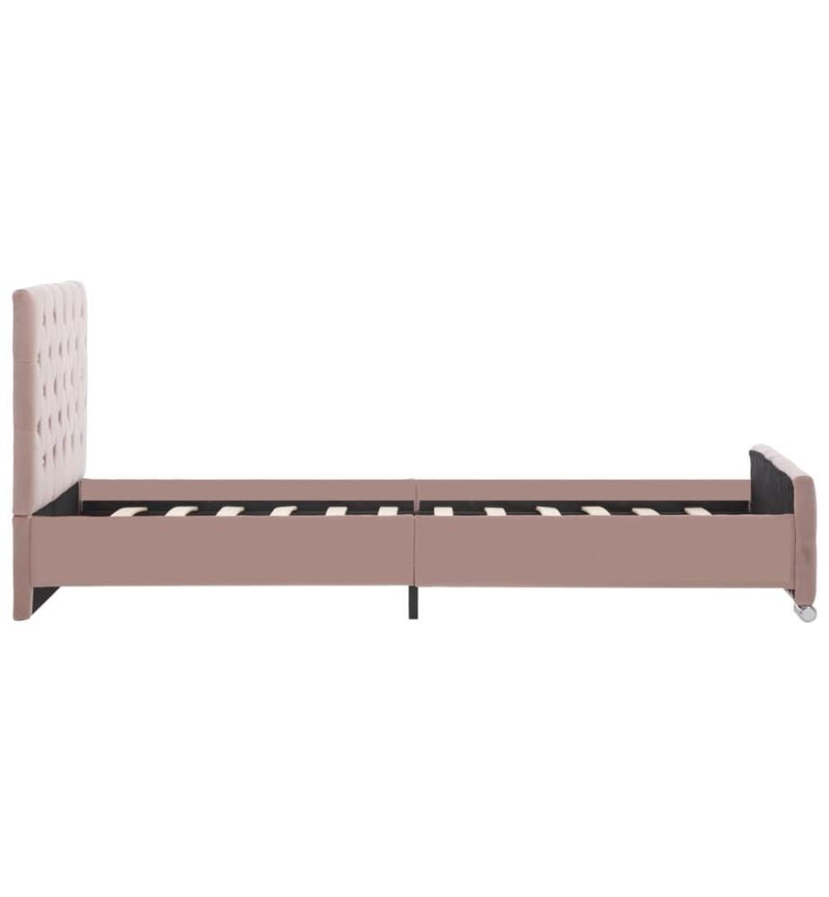 Bettgestell Rosa Samt 90x200 cm