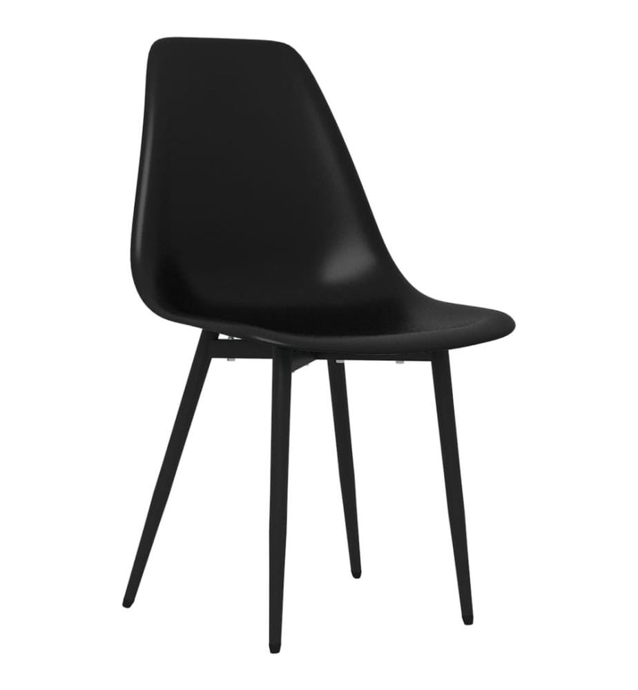 Esszimmerstühle 6 Stk. Schwarz PP