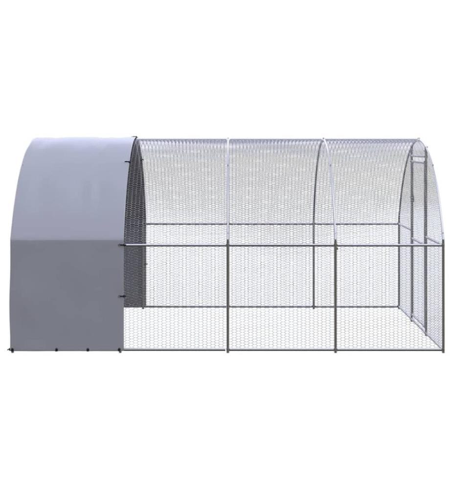 Outdoor-Hühnerstall 3x4x2 m Verzinkter Stahl
