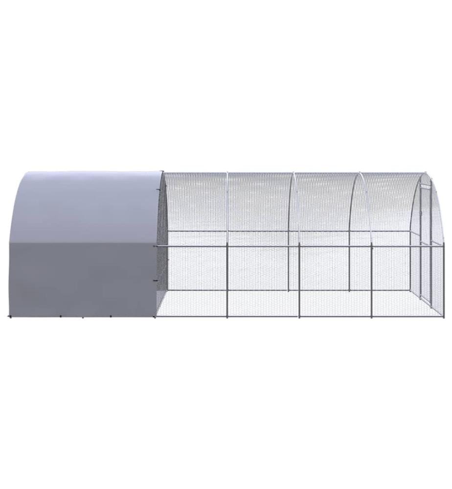 Outdoor-Hühnerstall 3x6x2 m Verzinkter Stahl