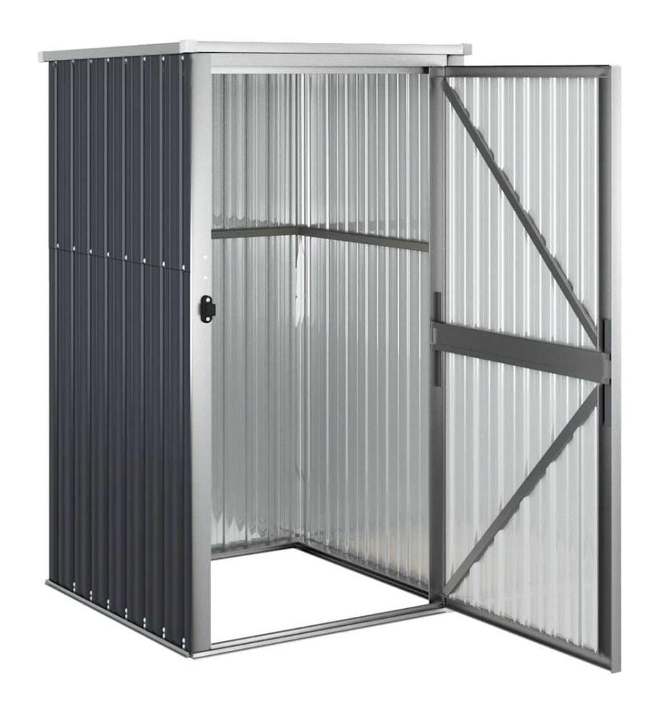 Abri à outils de jardin anthracite 88x89x161 cm acier galvanisé