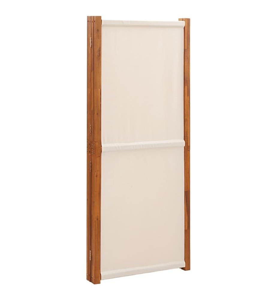 Cloison de séparation 4 panneaux Blanc crème 280x180 cm
