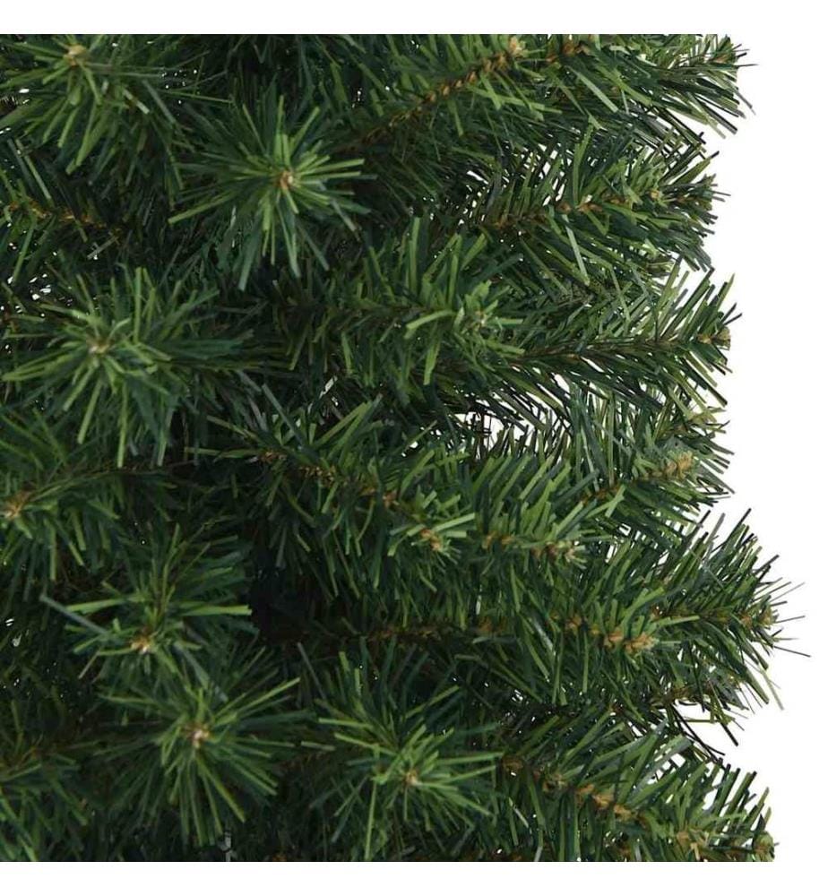 Sapin de Noël artificiel mince avec support vert 180 cm PVC