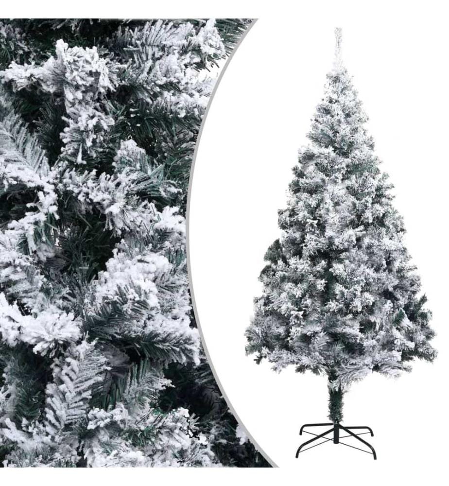 Künstlicher Weihnachtsbaum mit Schnee Grün 180 cm PVC