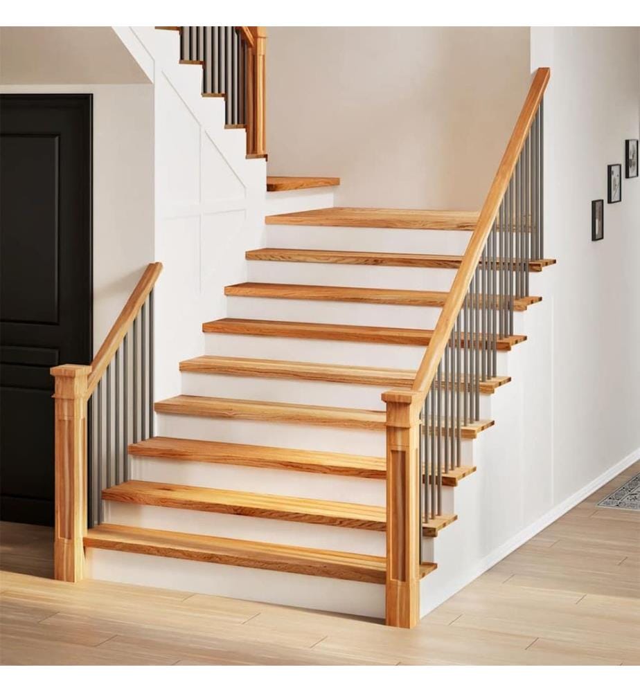 Marches d'escalier 16 pcs marron clair 110x25x2 cm chêne massif