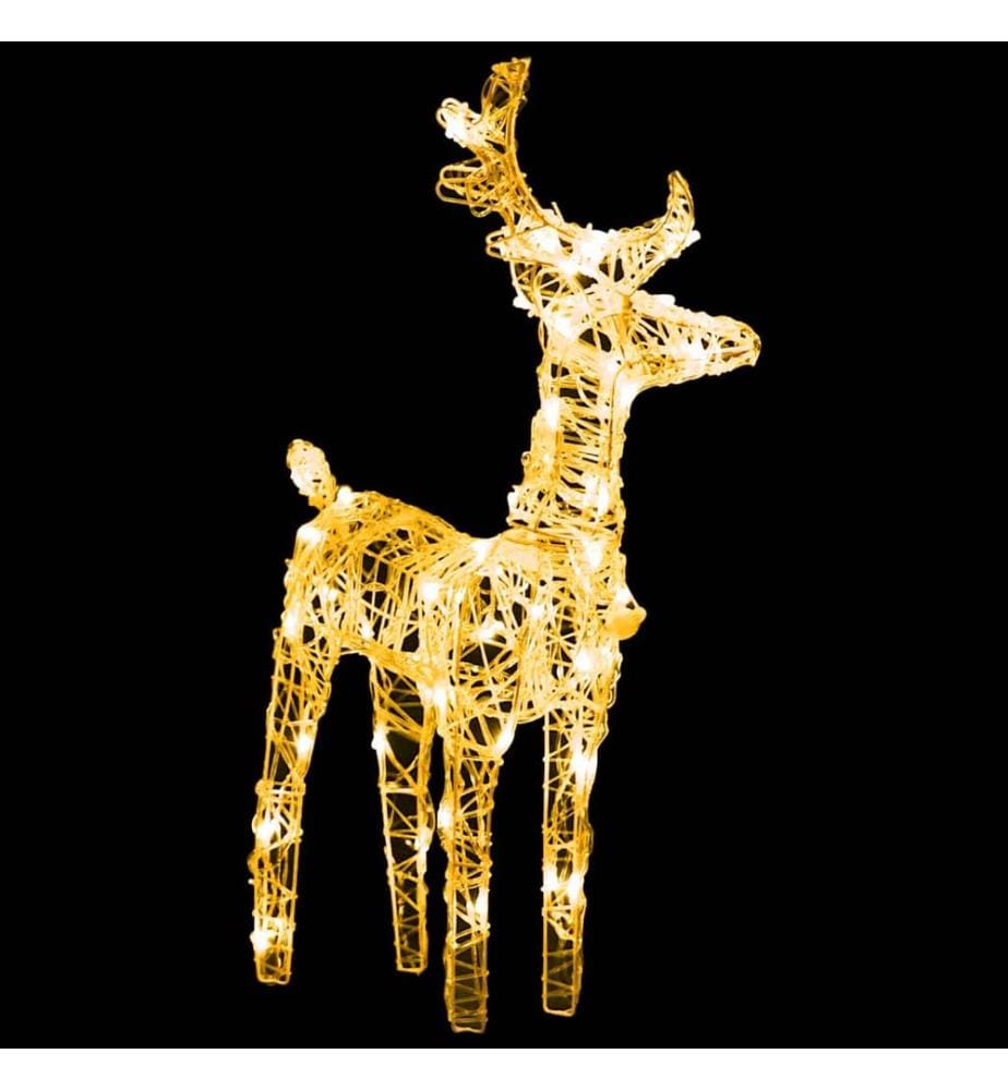 Rentiere & Schlitten Weihnachtsdekoration 160 LEDs 130 cm Acryl