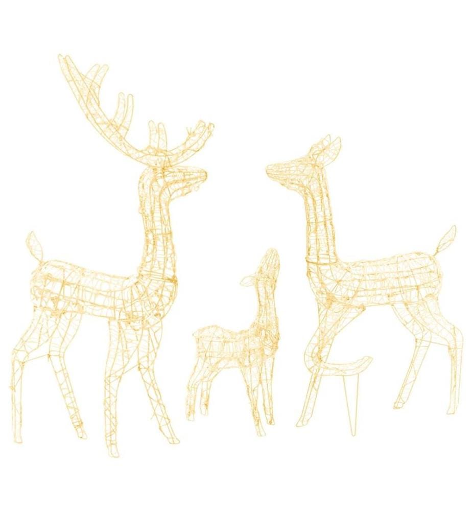 Famille de rennes de décoration Acrylique 300 LED blanc chaud