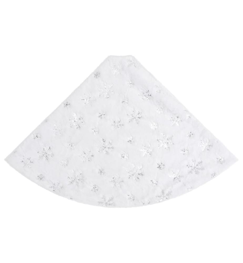 Luxus-Weihnachtsbaumrock Weiss 122 cm Kunstfell