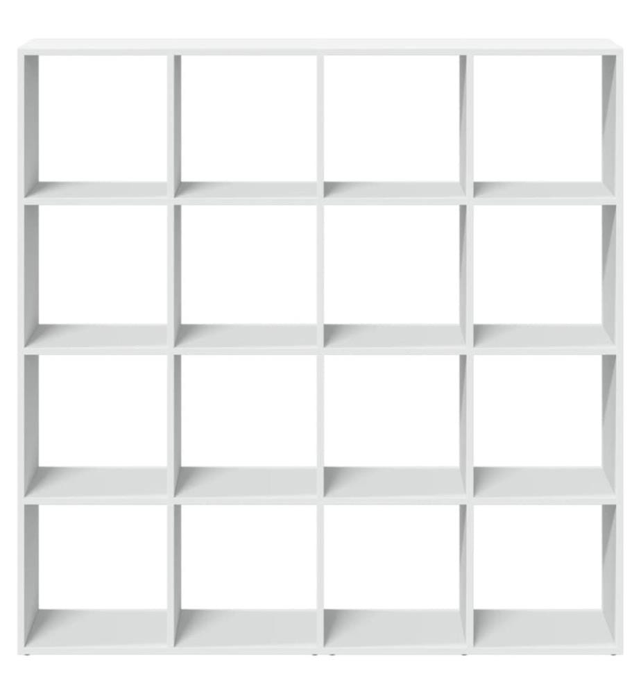 Bücherregal Weiss 137,5x29x137,5 cm Holzwerkstoff