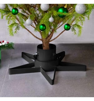Support de sapin de Noël Noir 47x47x13,5 cm