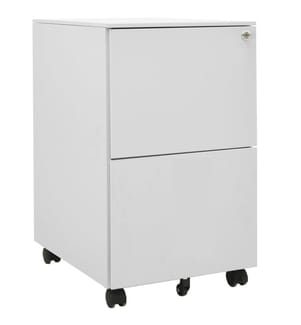 Aktenschrank mit Rollen Hellgrau 39x45x67 cm Stahl