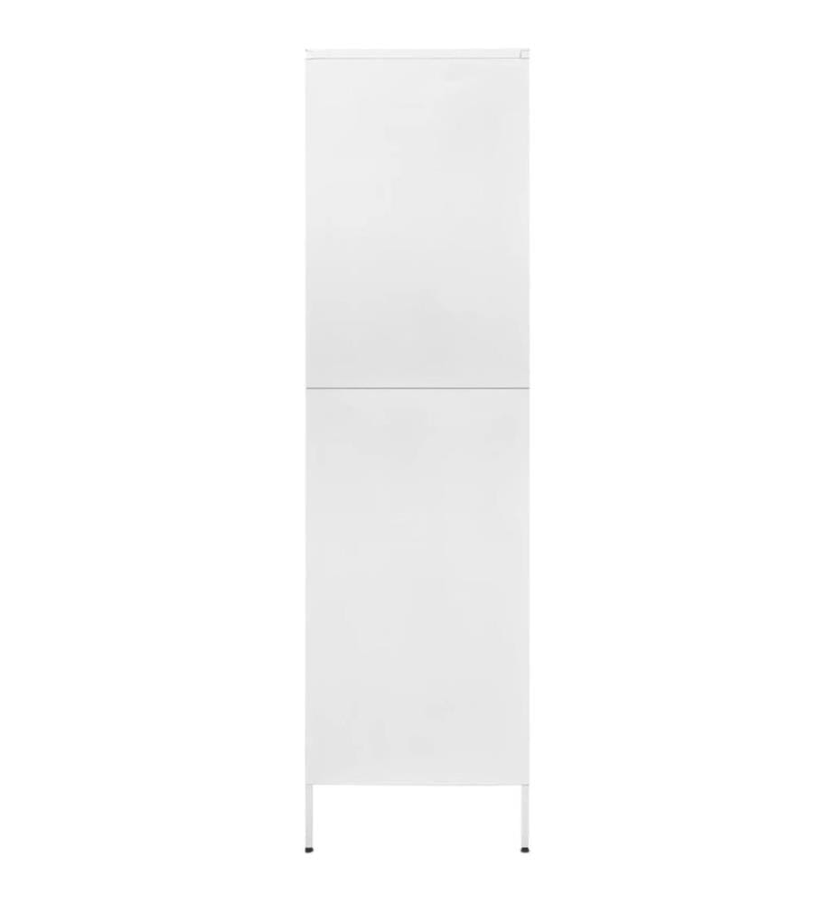 Kleiderschrank Weiss 90x50x180 cm Stahl