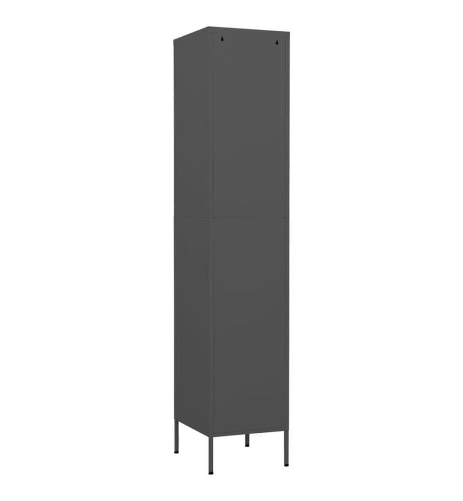 Schliessfachschrank Anthrazit 35x46x180 cm Stahl